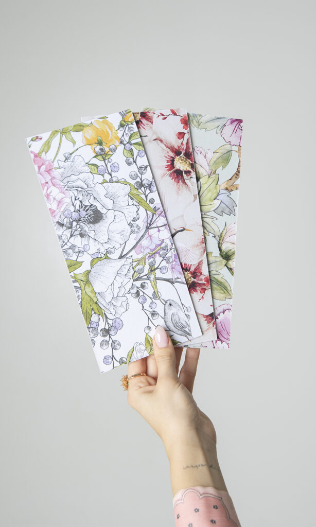 SET OF 6 LUXURY WISH CARDS WITH ENVELOPES